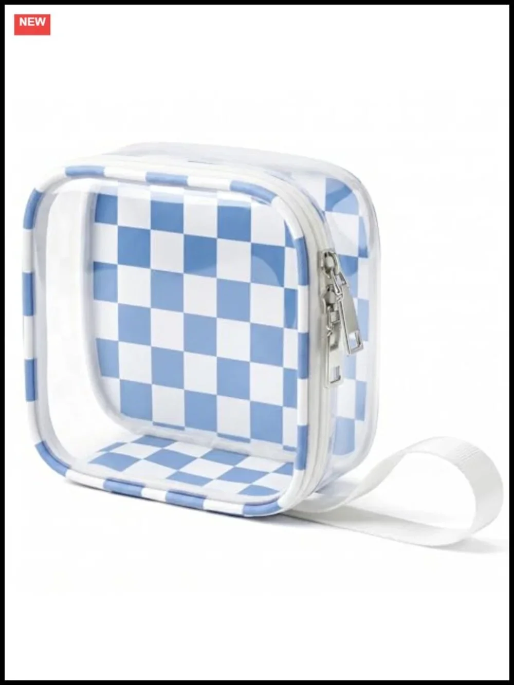 Clear Makeup Bag Mini Travel Toiletry Case with Wrist Strap